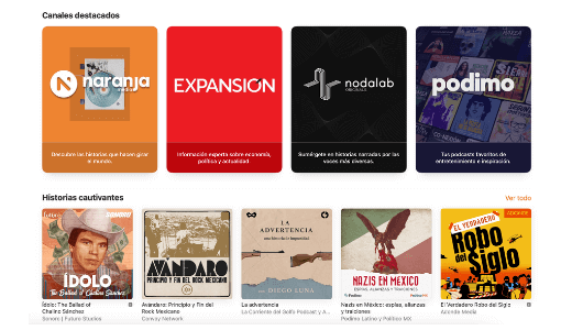 Canales en apple podcast 